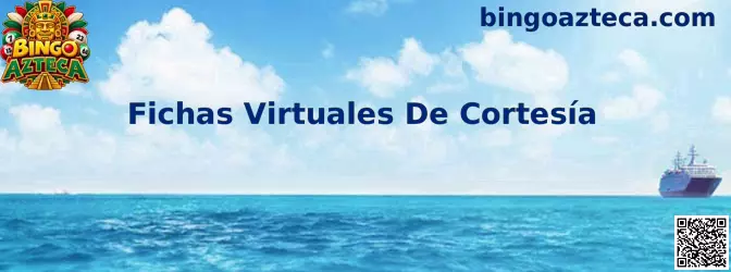 Ilustración informativa de las fichas virtuales de cortesía para practicar en el modo demo de Bingo Azteca
