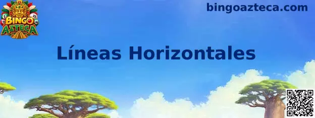 Ejemplo visual de Líneas Horizontales en Bingo Azteca